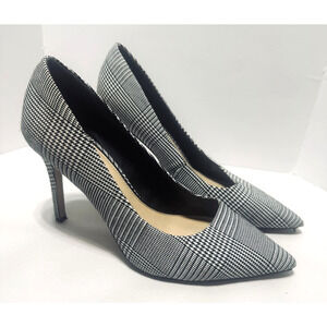 Gianni Bini Pumps Black White Herringbone Dress shoes Heels sz 8M career